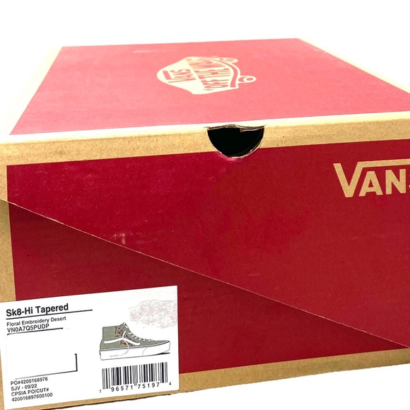 VANS Sk8-Hi Tapered Shoes Platform Women Floral Desert Suede Canvas VN0A7Q5PUDP - Picture 8 of 9